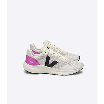 Veja MARLIN V-KNIT Men's Running Shoes Beige/Purple | NZ 143MQZ